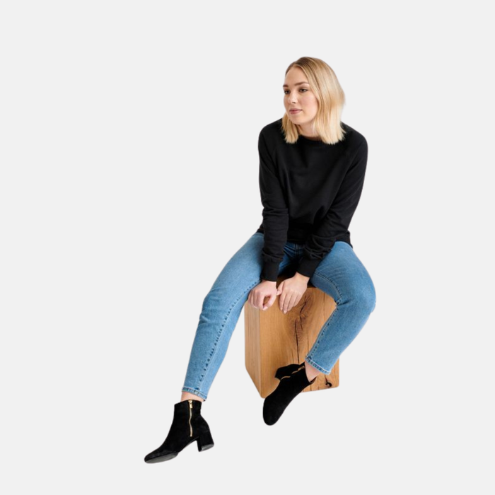 Unisex Raglan Sweatshirt Black