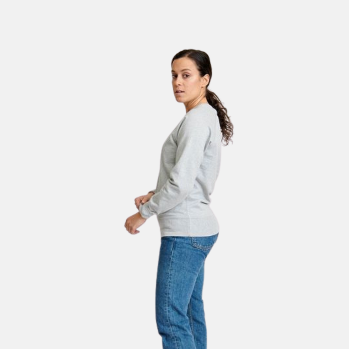 Unisex Raglan Sweatshirt Grey Melange