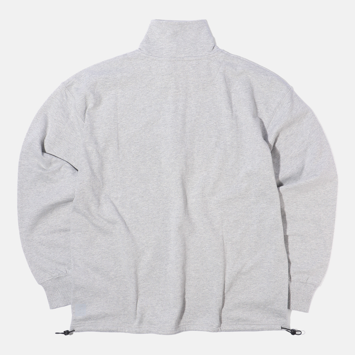 JAPAN FIT Unisex Half Zip Sweater Grey Melange