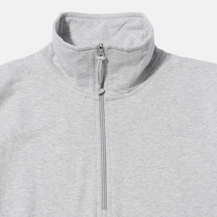 JAPAN FIT Unisex Half Zip Sweater Grey Melange