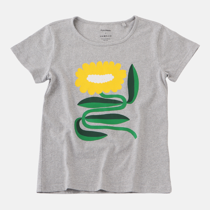 JAPAN FIT Women's T-Shirt Grey Melange  "Macarena"プリント