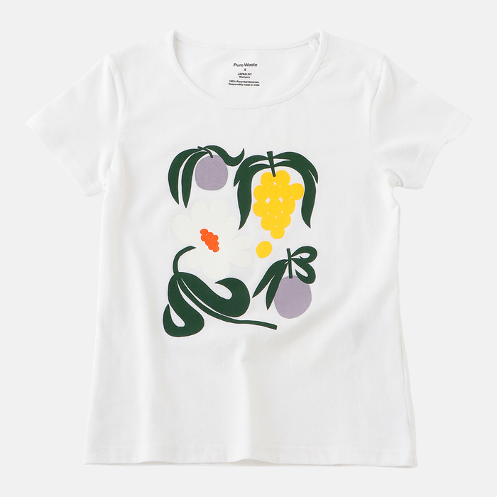 JAPAN FIT Women's T-Shirt White "Summer Evening" プリント