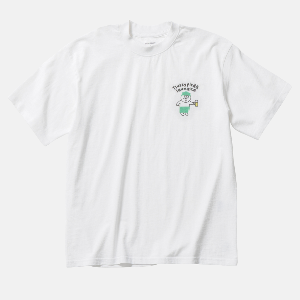 ツッキー x Pure Waste / JAPAN FIT Oversized T-shirt ホワイト