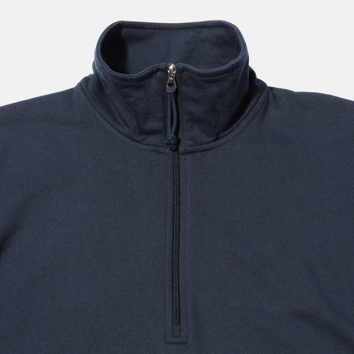 JAPAN FIT Unisex Half Zip Sweater Half Zip Sweater Solid Navy