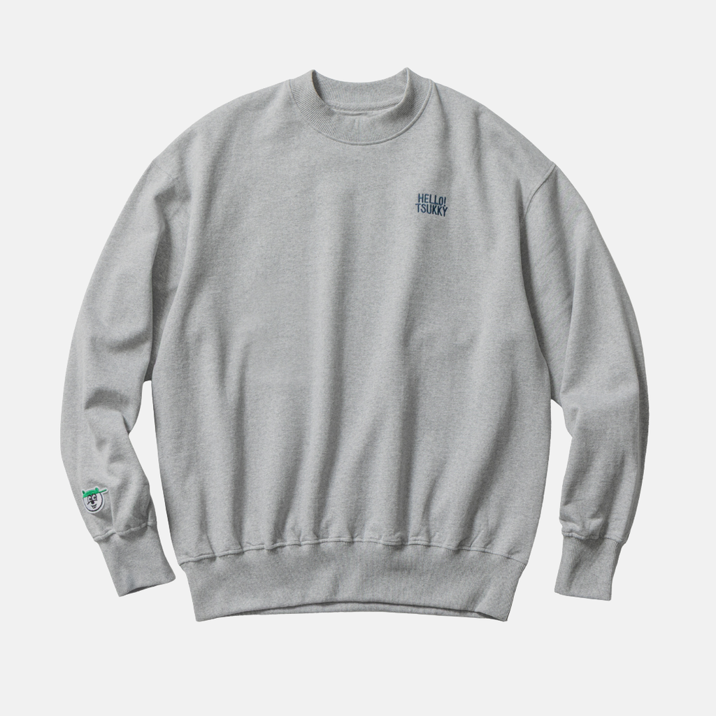 ツッキー x Pure Waste / JAPAN FIT Unisex Sweatshirt グレー