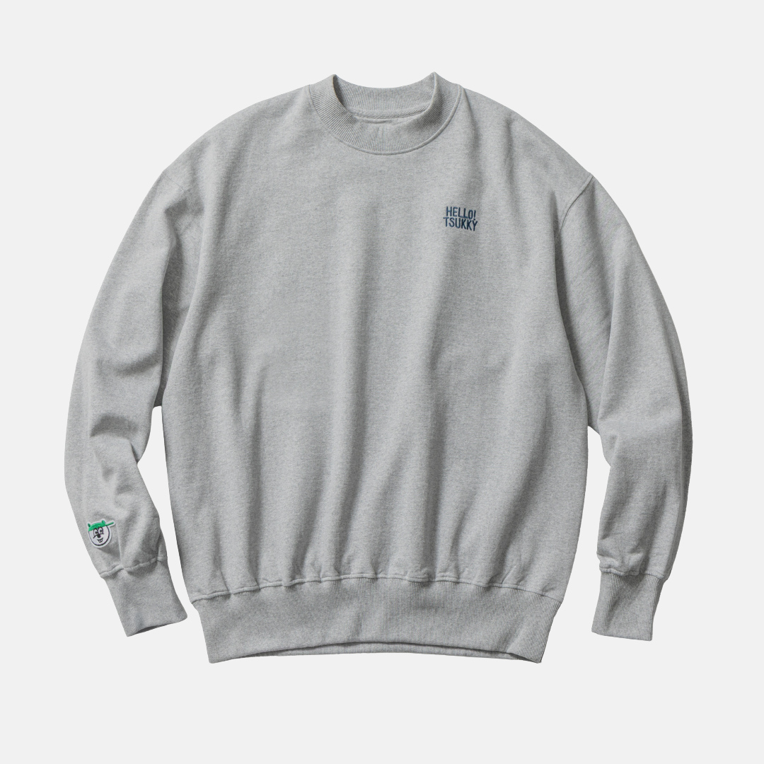 ツッキー x Pure Waste / JAPAN FIT Unisex Sweatshirt グレー