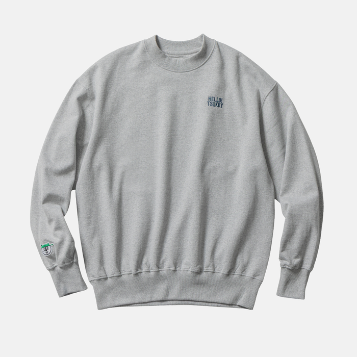 ツッキー x Pure Waste / JAPAN FIT Unisex Sweatshirt  Grey Melange