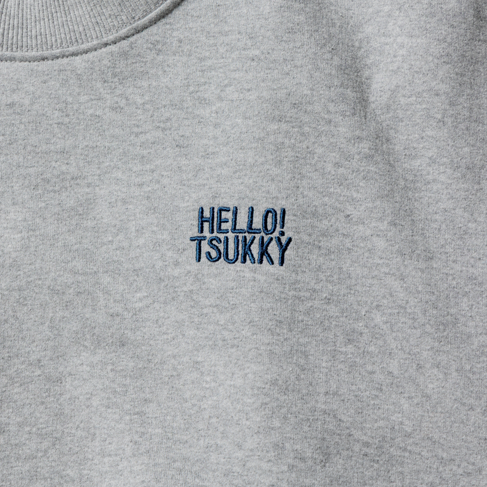 ツッキー x Pure Waste / JAPAN FIT Unisex Sweatshirt  Grey Melange
