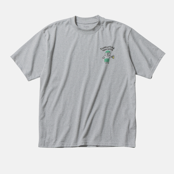 ツッキー x Pure Waste /JAPAN FIT Oversized T-shirt グレー