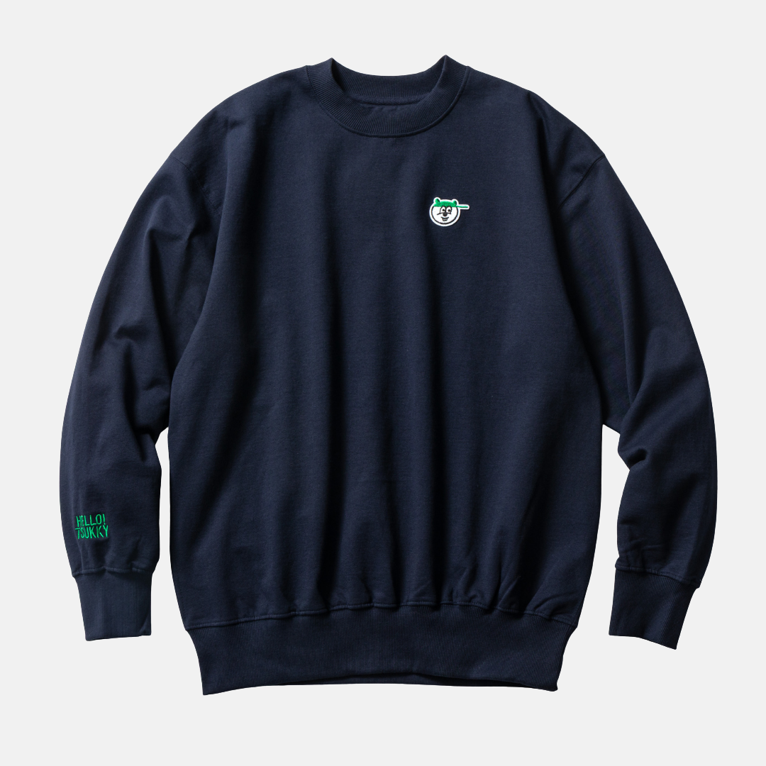 ツッキー x Pure Waste / JAPAN FIT Unisex Sweatshirt  Solid Navy