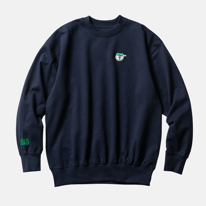 ツッキー x Pure Waste / JAPAN FIT Unisex Sweatshirt  Solid Navy