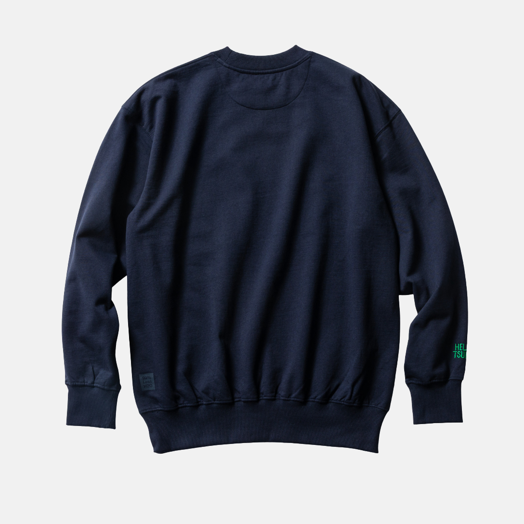 ツッキー x Pure Waste / JAPAN FIT Unisex Sweatshirt  Solid Navy