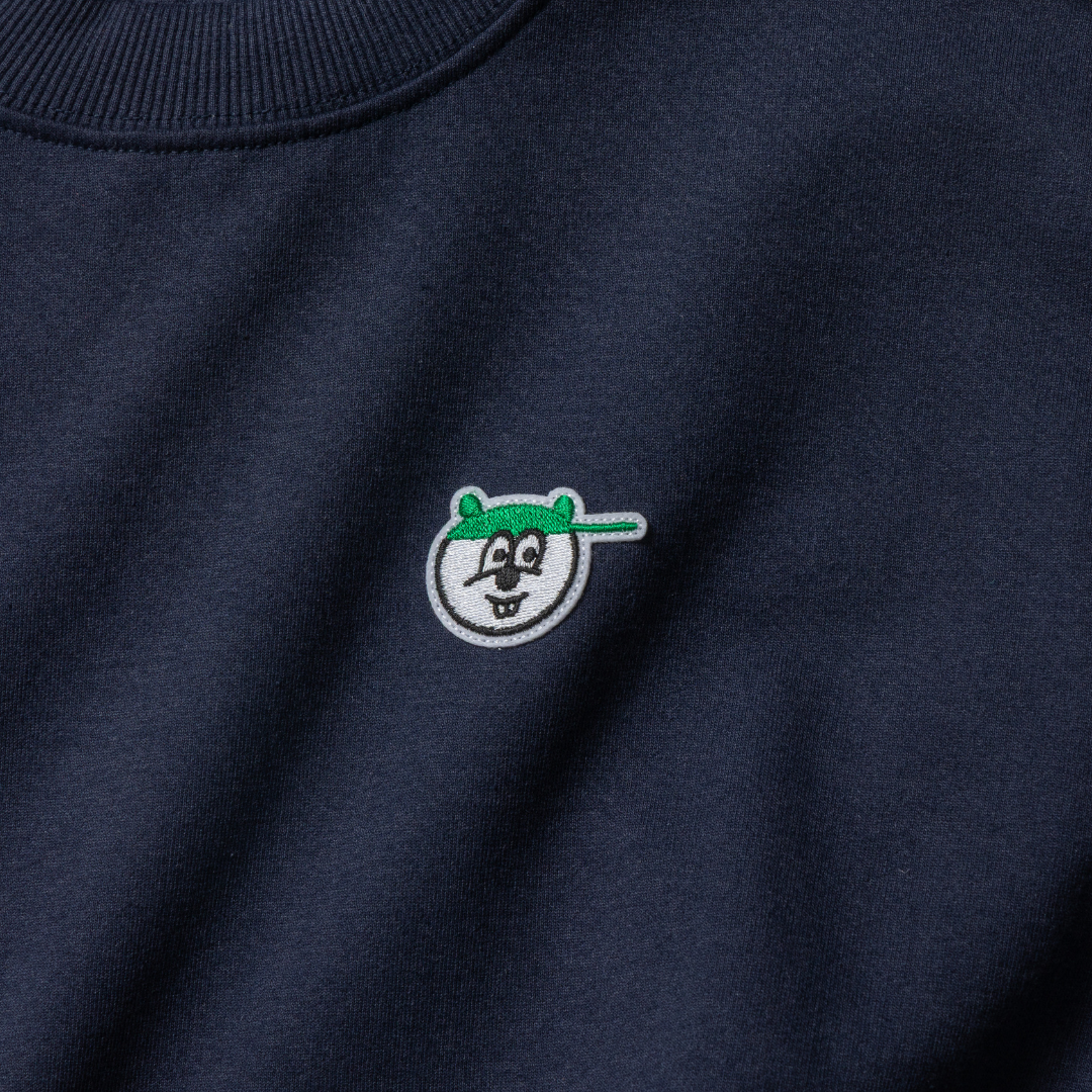 ツッキー x Pure Waste / JAPAN FIT Unisex Sweatshirt  Solid Navy