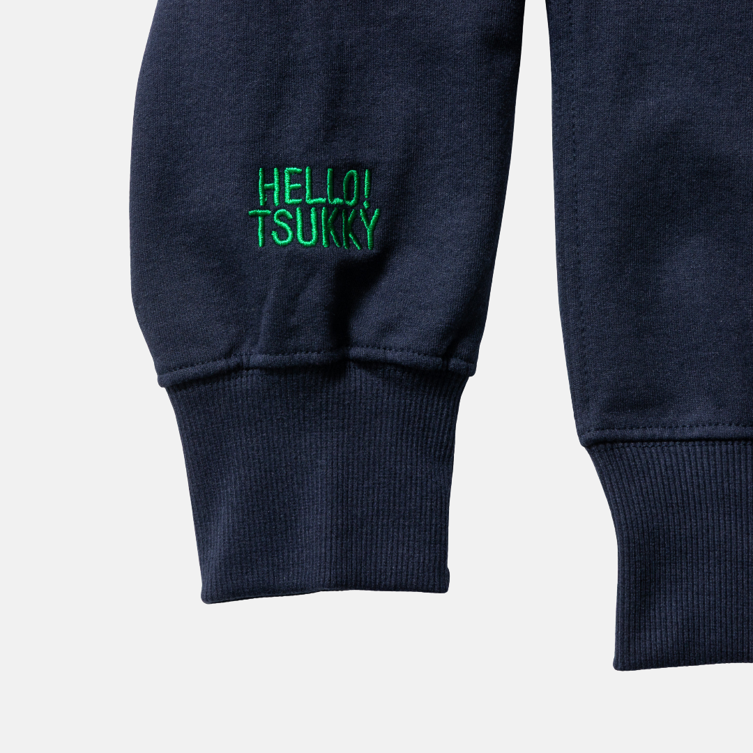 ツッキー x Pure Waste / JAPAN FIT Unisex Sweatshirt  Solid Navy