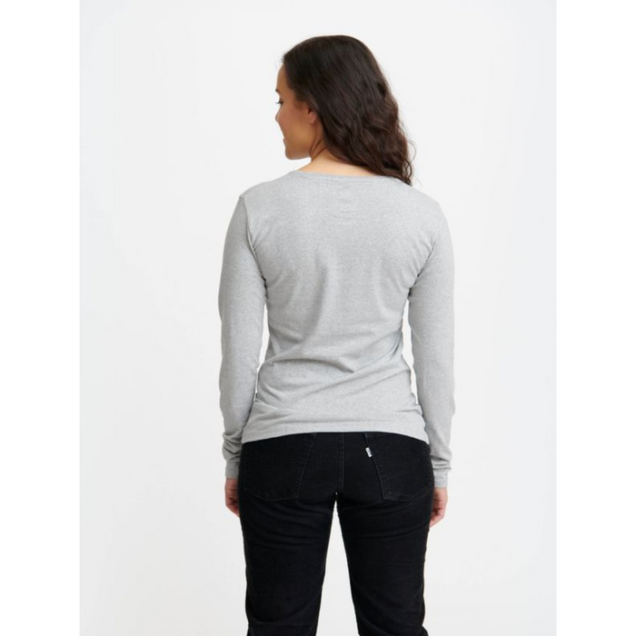 Women's Long Sleeve Shirt Grey Melange