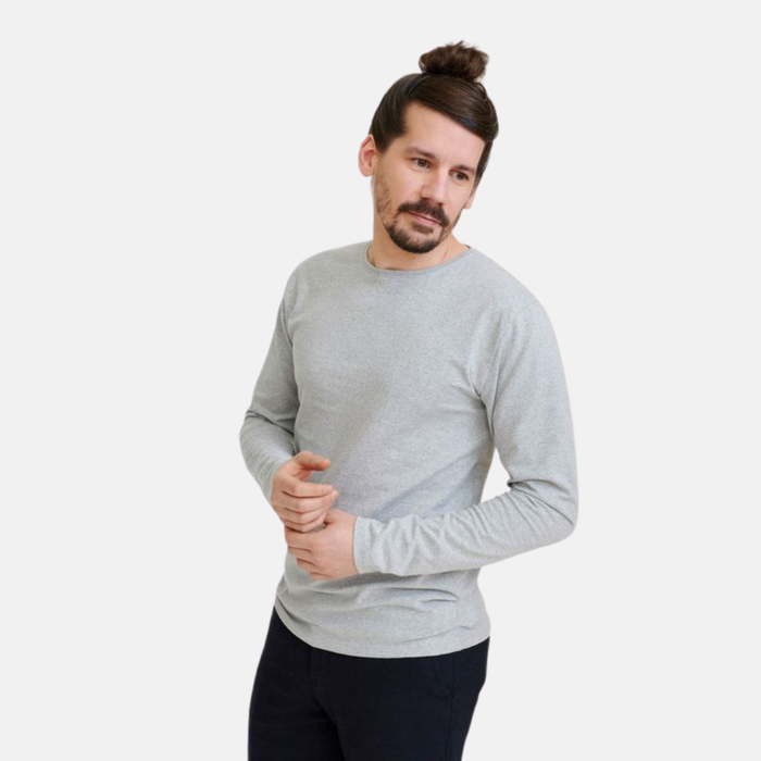 Men's Long Sleeve Shirt Grey Melange