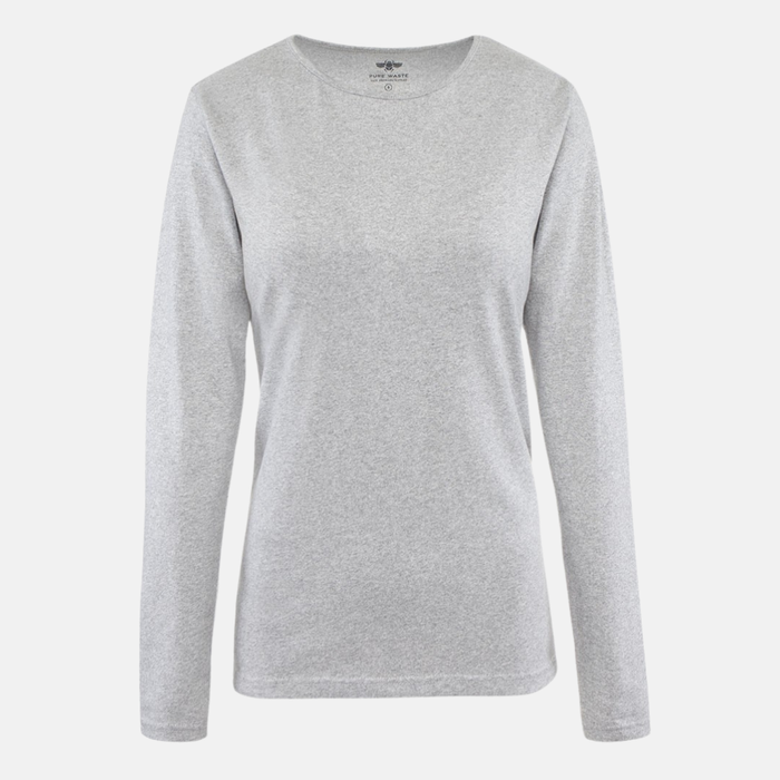 Women's Long Sleeve Shirt Grey Melange