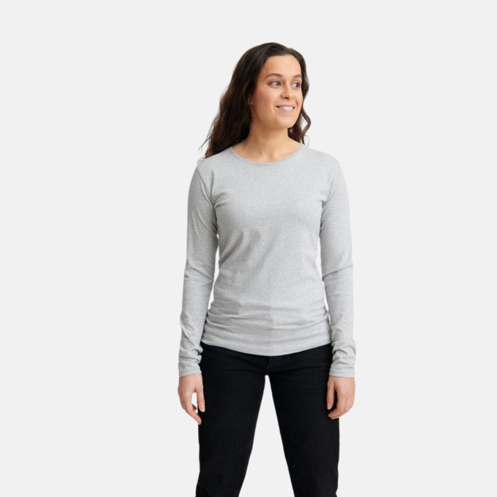 Women's Long Sleeve Shirt Grey Melange