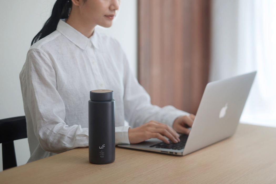 [NEW] uF STAINLESS BOTTLE　MOKU BLACK / ステンレスボトル MOKU　BLACK