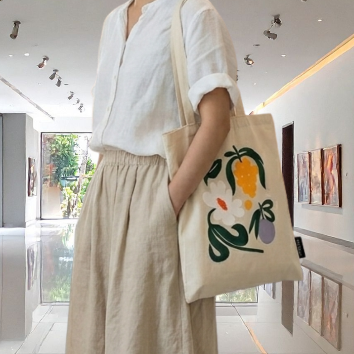 Shopping Bag Natural "Summer Evening" プリント