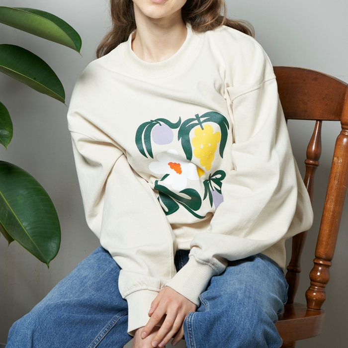 JAPAN FIT Unisex Sweatshirt Natural "Summer Evening" プリント