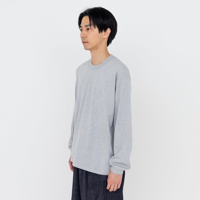 JAPAN FIT Men's Long Sleeve T-Shirt Grey Melange