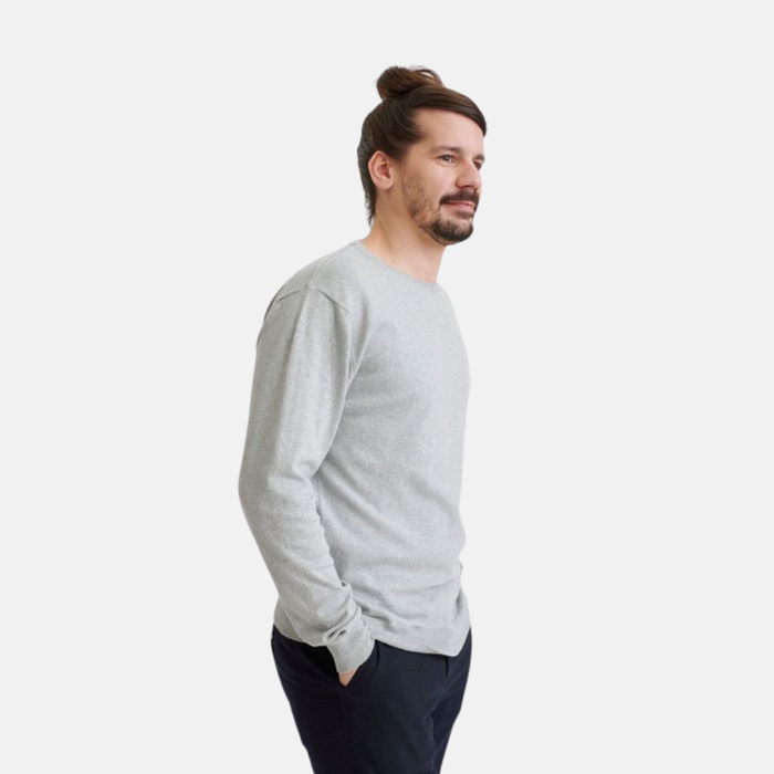 Plain Knit Grey Melange
