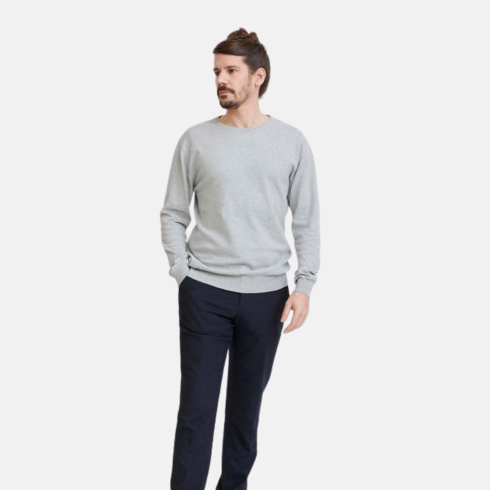 Plain Knit Grey Melange
