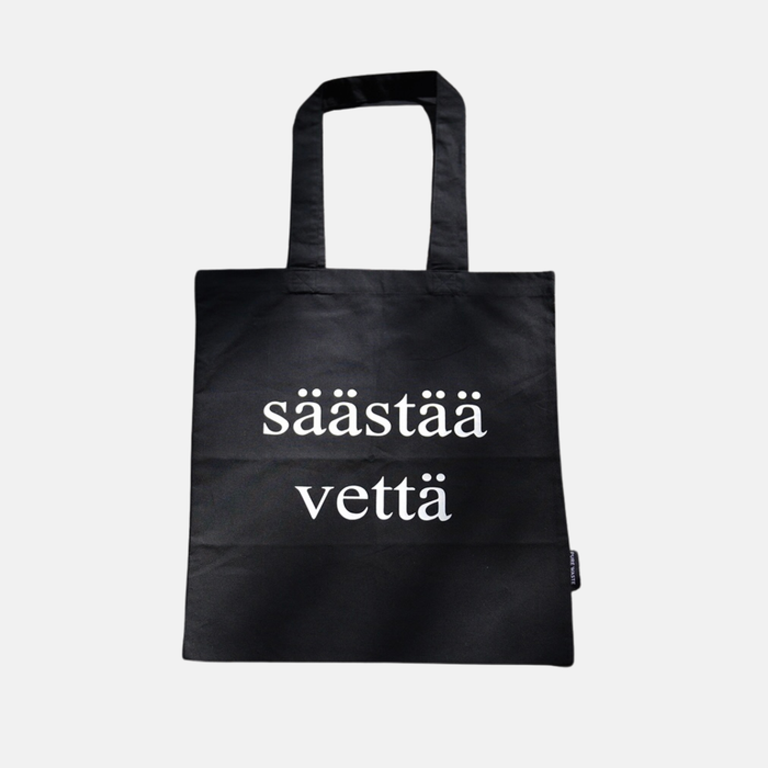 "Säästä Vettä" Shopping Bag Black
