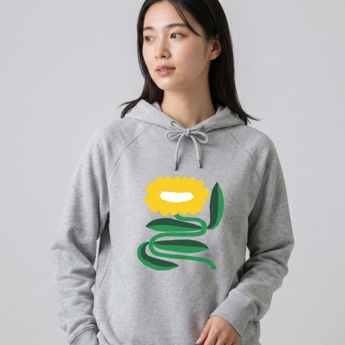 Unisex Hoodie Grey Melange "Macarena"プリント