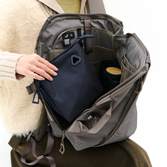 <NEW> uF STAND POUCH M Navy /  スタンドポーチ Mサイズ ネイビー