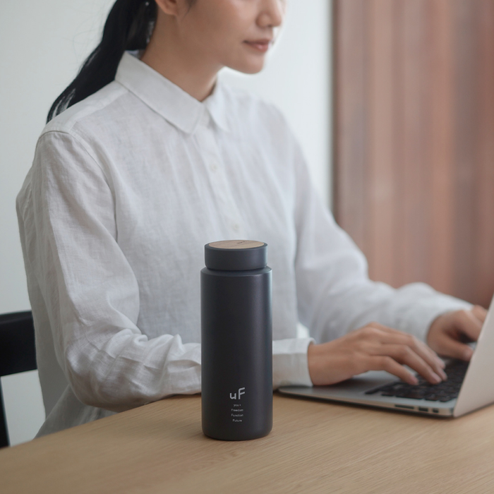 [NEW] uF STAINLESS BOTTLE　MOKU BLACK / ステンレスボトル MOKU　BLACK