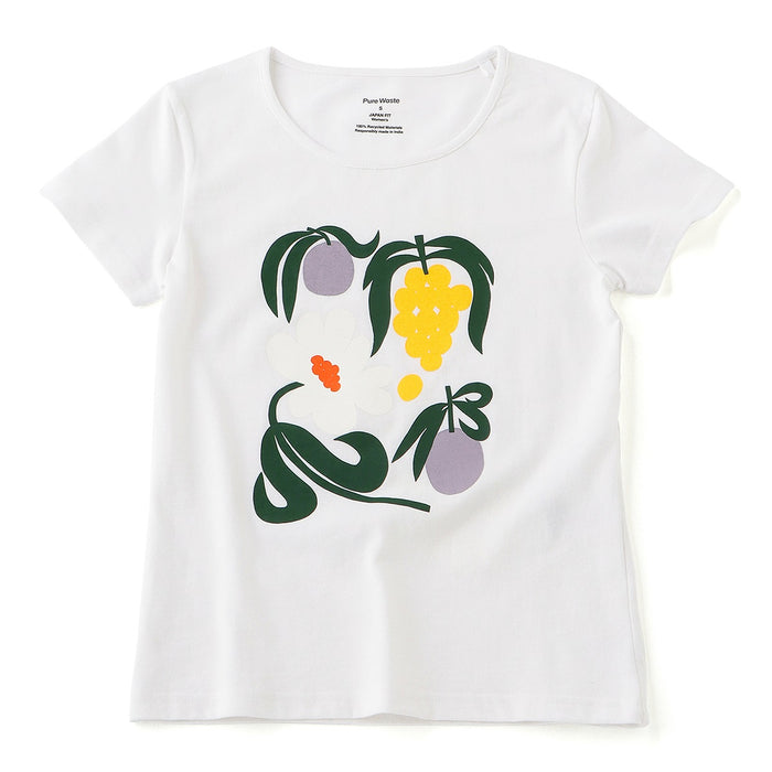 JAPAN FIT Women's T-Shirt White "Summer Evening" プリント